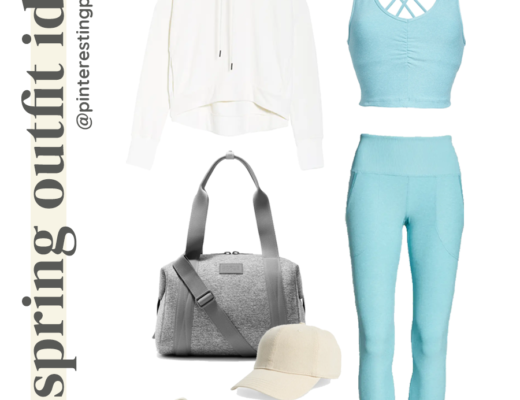 spring matching athleisure workout outfit 2022