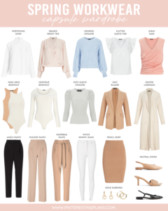 spring workwear minimalist capsule wardrobe 2022