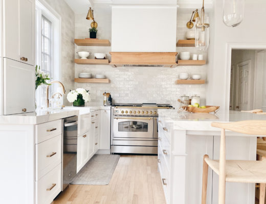 modern white kitchen with open shelving - pinteresting plans blog kitchen remodel