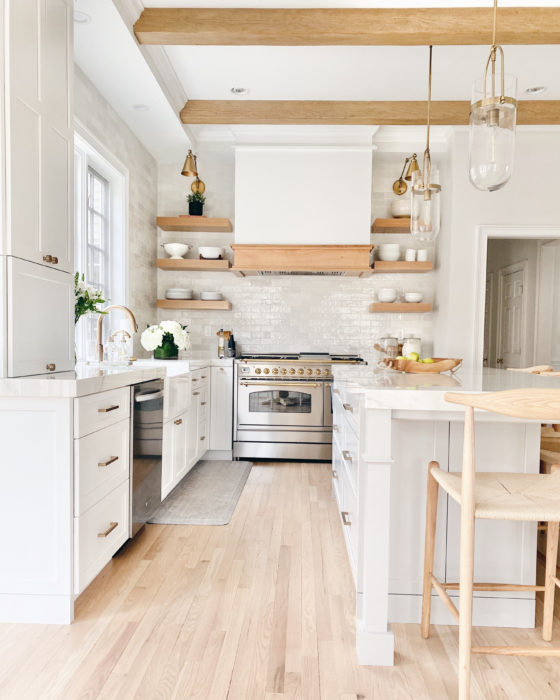 White and Wood Kitchen Remodel Reveal