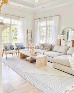 modern coastal airy living room decor and furniture