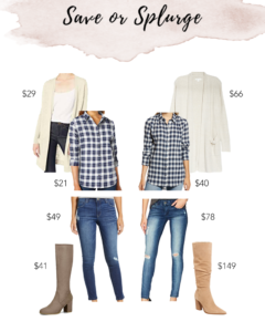 save or splurge casual fall outfit from amazon and nordstrom on pinteresting plans blog