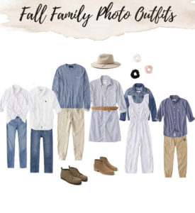 denim chambray family photo outfit idea for fall 2020 on pinteresting plans fashion blog