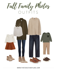 fall family photo outfit ideas - olive green colorway