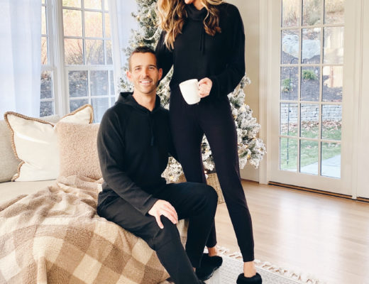 couples all black matching loungewear outfit