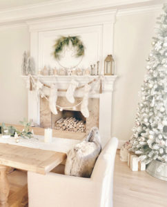 neutral christmas decor ideas for dining room