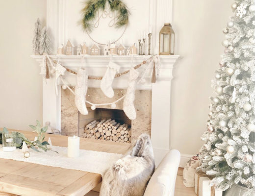 neutral christmas decor ideas for dining room