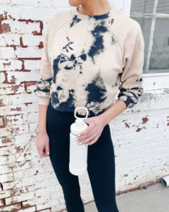 crop tie dye sweatshirt - spring athleisure trend 2021