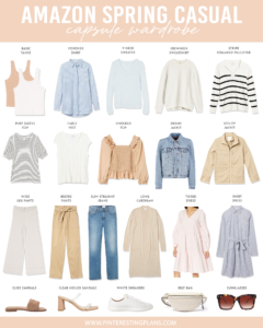 how to create a spring casual capsule wardrobe 2022 with neutral basics