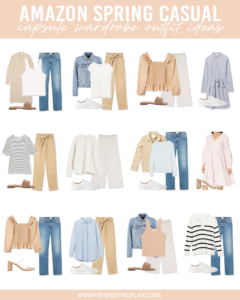 neutral casual outfit ideas from spring capsule wardrobe 2022