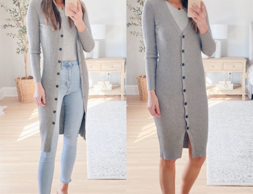 how to style forever 21 duster cardigan as a sweater dress