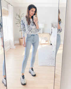 forever 21 tryon haul spring 2021 - tie dye cropped pullover