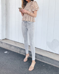 styling express mid rise gray raw hem skinny jeans in 2021