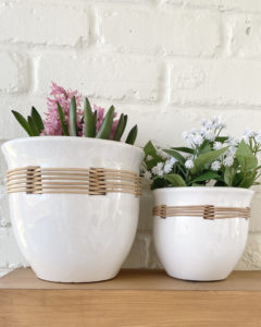walmart better homes and garden spring ceramic basket pot set