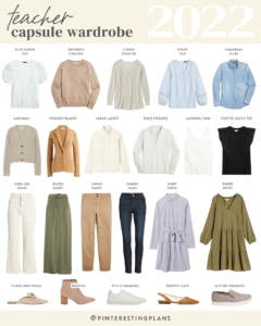 fall capsule wardrobe for teachers 2022