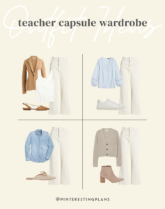 cream wide leg jeans outfit ideas for teachers