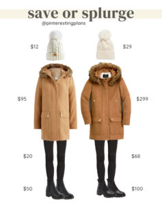 save or splurge jcrew factory vail parka winter coat outfit