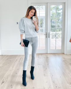 how to wear sock booties with jeans
