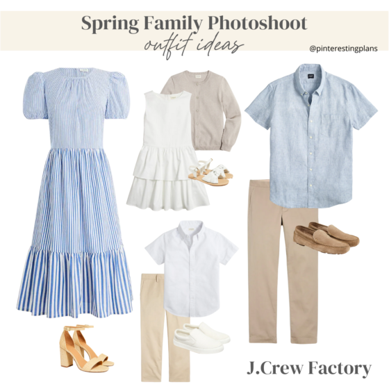 blue and white family photoshoot outfit ideas 2022