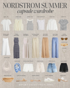 minimalist summer capsule wardrobe 2025 from nordstrom on Pinteresting Plans fashion blog