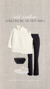 straight leg flare leggings athleisure outfit idea 2023