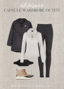 cute winter athleisure outfit idea 2022