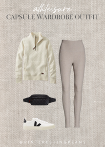 athleisure outfit idea with vejas sneakers