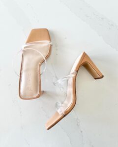 transparent clear heeled sandals from amazon