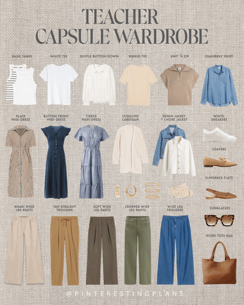 affordable business casual fall capsule wardrobe for teachers 2025