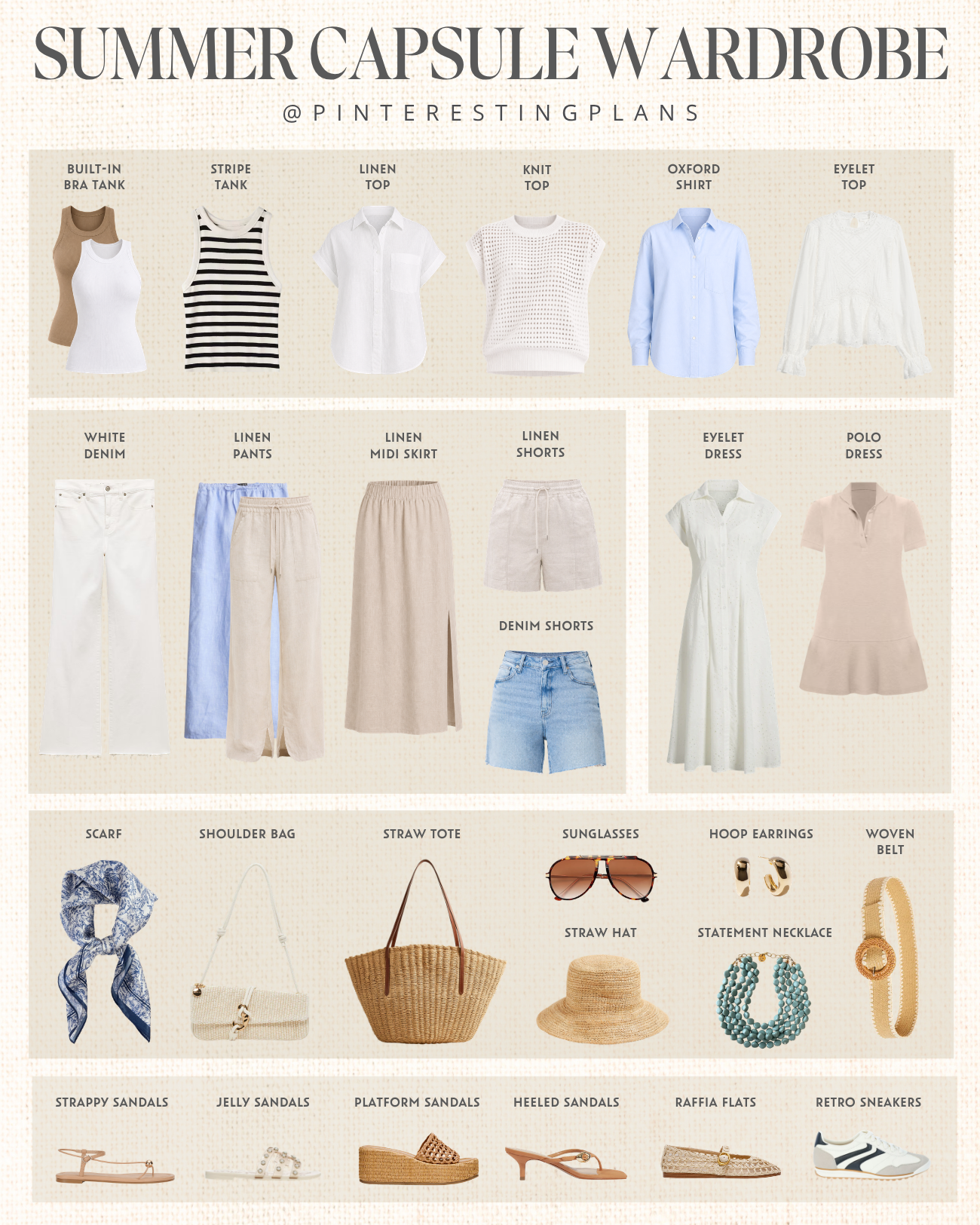 minimalist summer capsule wardrobe 2026 on Pinteresting Plans fashion blog